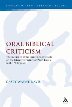 Oral Biblical Criticism (eBook, PDF) - Davis, Casey W.