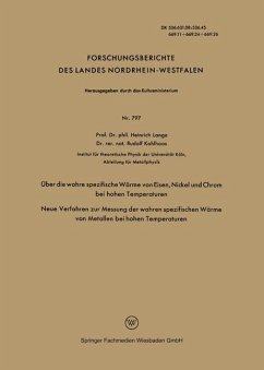 Über die wahre spezifische Wärme von Eisen, Nickel und Chrom bei hohen Temperaturen - Lange, Heinrich