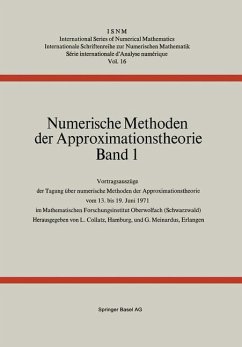 Numerische Methoden der Approximationstheorie - Collatz; MEINARDUS