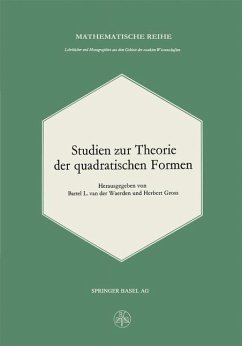 Studien zur Theorie der quadratischen Formen - Waerden, B.L.van der;Gross