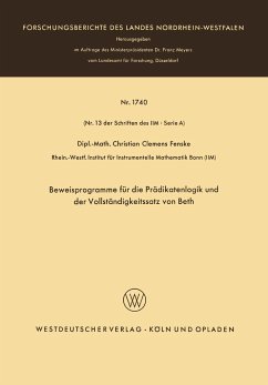 Beweisprogramme für die Prädikatenlogik und der Vollständigkeitssatz von Beth - Fenske, Christian