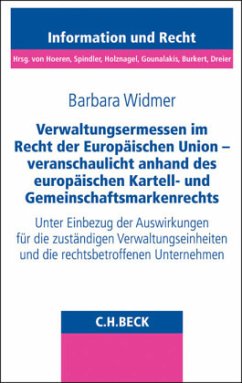 Cover Verwaltungsermessen im Recht der Europäischen Union - veranschaulicht anhand des europäischen Kartell- und Gemeinschafts