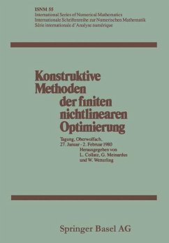 Konstruktive Methoden der finiten nichtlinearen Optimierung - Collatz, Lothar; Meinardus, Günter; Wetterling, Wolfgang