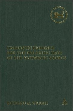 Cover Linguistic Evidence for the Pre-exilic Date of the Yahwistic Source (eBook, PDF)