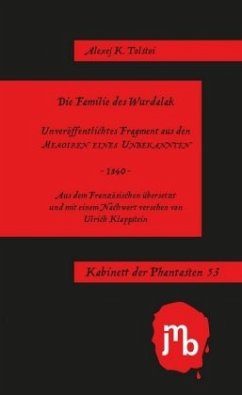 Die Familie des Wurdalak - Tolstoi, Alexei Konstantinowitsch