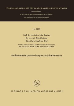 Mathematische Untersuchungen zur Schalentheorie - Reutter, Fritz; Meltzow, Otto; Stief, Siegfried