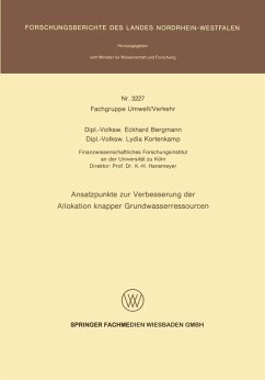 Cover Ansatzpunkte zur Verbesserung der Allokation knapper Grundwasserressourcen