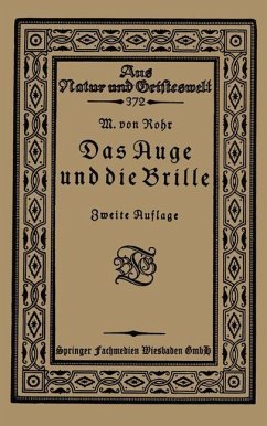 Das Auge und die Brille - Rohr, Moritz von