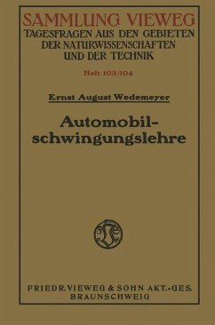 Automobilschwingungslehre - Wedemeyer, Ernst August