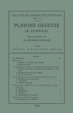Platons Gesetze - Koehler, Wilhelm