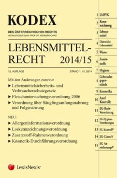 Cover Kodex Lebensmittelrecht 2014/15 (f. Österreich)