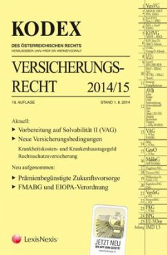 Cover KODEX Versicherungsrecht 2014/2015 (f. Österreich)