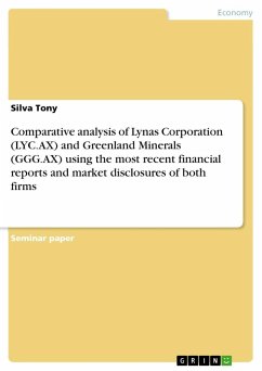 Comparative analysis of Lynas Corporation (LYC.AX) and Greenland Minerals (GGG.AX) using the most recent financial reports and market disclosures of both firms