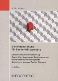 Gemeindeordnung (GemO) für Baden-Württemberg - Sixt, Werner; Stingl, Johannes