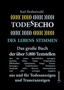 Todesecho. Des Lebens Stimmen - Brahmwald, Karl