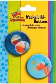 Der kleine Drache Kokosnuss - Wackelbild Buttons 2er-Set