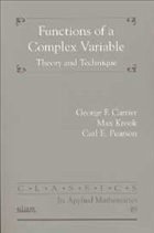 Functions of a Complex Variable - Carrier, George F; Krook, Max; Pearson, Carl E