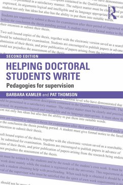 Helping Doctoral Students Write (eBook, PDF) - Kamler, Barbara; Thomson, Pat