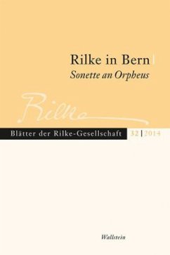 Cover Rilke in Bern - Sonette an Orpheus / Blätter der Rilke-Gesellschaft 32