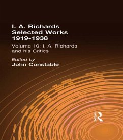 I A Richards & His Critics V10 (eBook, ePUB) - Constable, John
