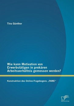 Wie kann Motivation von Erwerbstätigen in prekären Arbeitsverhältnis gemessen werden?: Konstruktion des Online-Fragebogens ¿FAME¿ - Günther, Tina