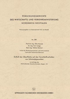 Einfluß der Oberfläche auf das Verschleißverhalten von Schmiedegesenken - Kienzle, Otto