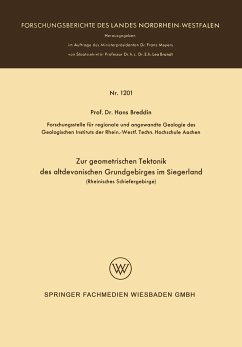 Zur geometrischen Tektonik des altdevonischen Grundgebirges im Siegerland - Breddin, Hans
