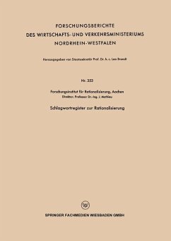 Cover Schlagwortregister zur Rationalisierung