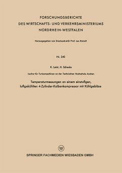 Temperaturmessungen an einem einstufigen, luftgekühlten 4-Zylinder-Kolbenkompressor mit Kühlgebläse - Leist, Karl