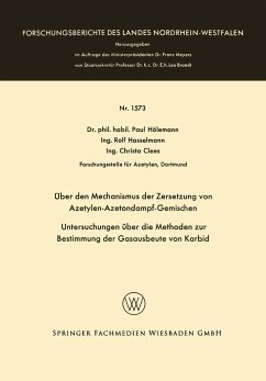 Über den Mechanismus der Zersetzung von Azetylen-Azetondampf-Gemischen - Hölemann, Paul