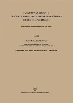 Gedanken über einen neuen deutschen Luftverkehr - Rößger, E.