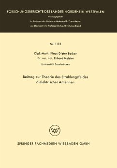 Beitrag zur Theorie des Strahlungsfeldes dielektrischer Antennen - Becker, Klaus-Dieter