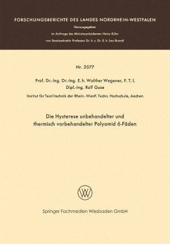 Die Hysterese unbehandelter und thermisch vorbehandelter Polyamid 6-Fäden - Wegener, Walther