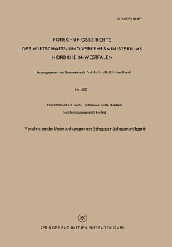 Vergleichende Untersuchungen am Schopper-Scheuerprüfgerät - Juilfs, Johannes