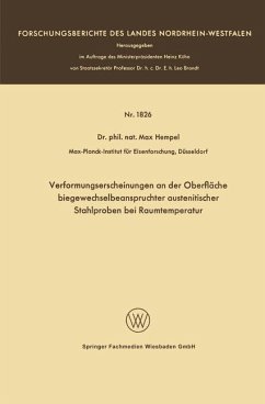 Verformungserscheinungen an der Oberfläche biegewechselbeanspruchter austenitischer Stahlproben bei Raumtemperatur - Hempel, Max