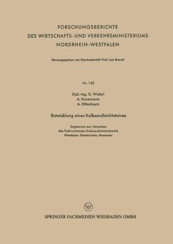 Entwicklung eines Kalksandleichtsteines - Wiebel, Gottfried Martin Ferdinand