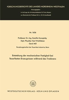 Entstehung der mechanischen Festigkeit bei feuerfesten Erzeugnissen während des Trocknens - Konopicky, Kamillo