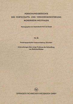 Untersuchungen über einige Probleme der Behandlung von Blechoberflächen - Loparo, Kenneth A.