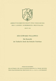 Cover Die Kontrolle der Exekutive durch das britische Unterhaus