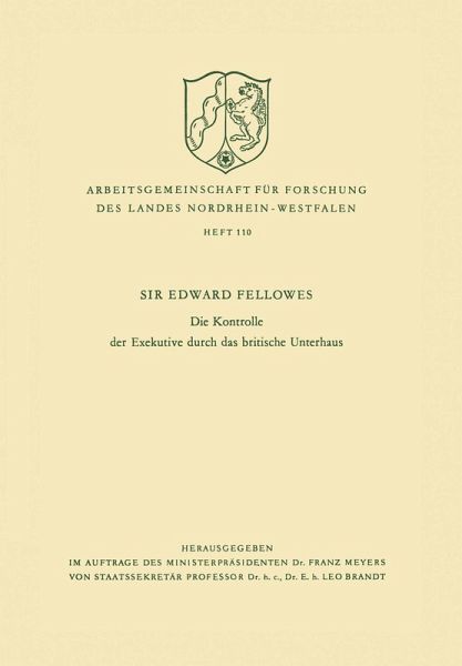 Die Kontrolle der Exekutive durch das britische Unterhaus