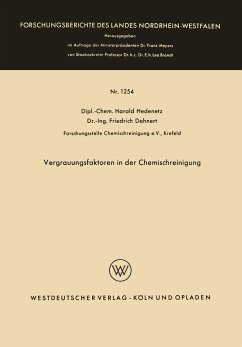 Vergrauungsfaktoren in der Chemischreinigung - Hedenetz, Harald