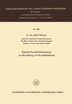 Optische Rauchdichtemessung zur Beurteilung von Branddetektoren - Prüssmann, Adolf