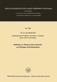 Methode zur Messung des »Verlaufs« von flüssigen Anstrichschichten - Zorll, Ulrich