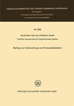 Beitrag zur Untersuchung von Formsandmischern - Gesell, Waldemar