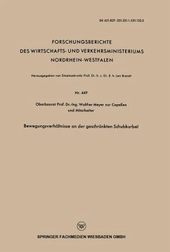 Bewegungsverhältnisse an der geschränkten Schubkurbel - Meyer zur Capellen, Walther