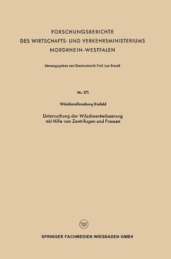 Untersuchung der Wäscheentwässerung mit Hilfe von Zentrifugen und Pressen