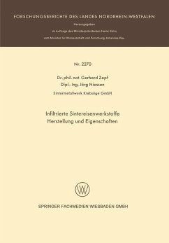 Infiltrierte Sintereisenwerkstoffe - Zapf, Gerhard