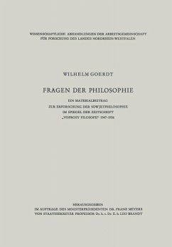 ¿Fragen der Philosophie¿ - Goerdt, Wilhelm