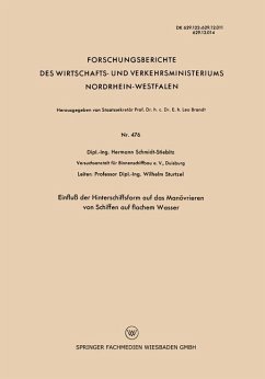 Einfluß der Hinterschiffsform auf das Manövrieren von Schiffen auf flachem Wasser - Schmidt-Stiebitz, Hermann