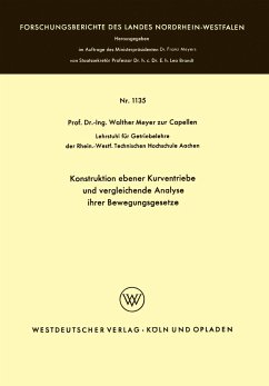 Konstruktion ebener Kurventriebe und vergleichende Analyse ihrer Bewegungsgesetze - Meyer zur Capellen, Walther